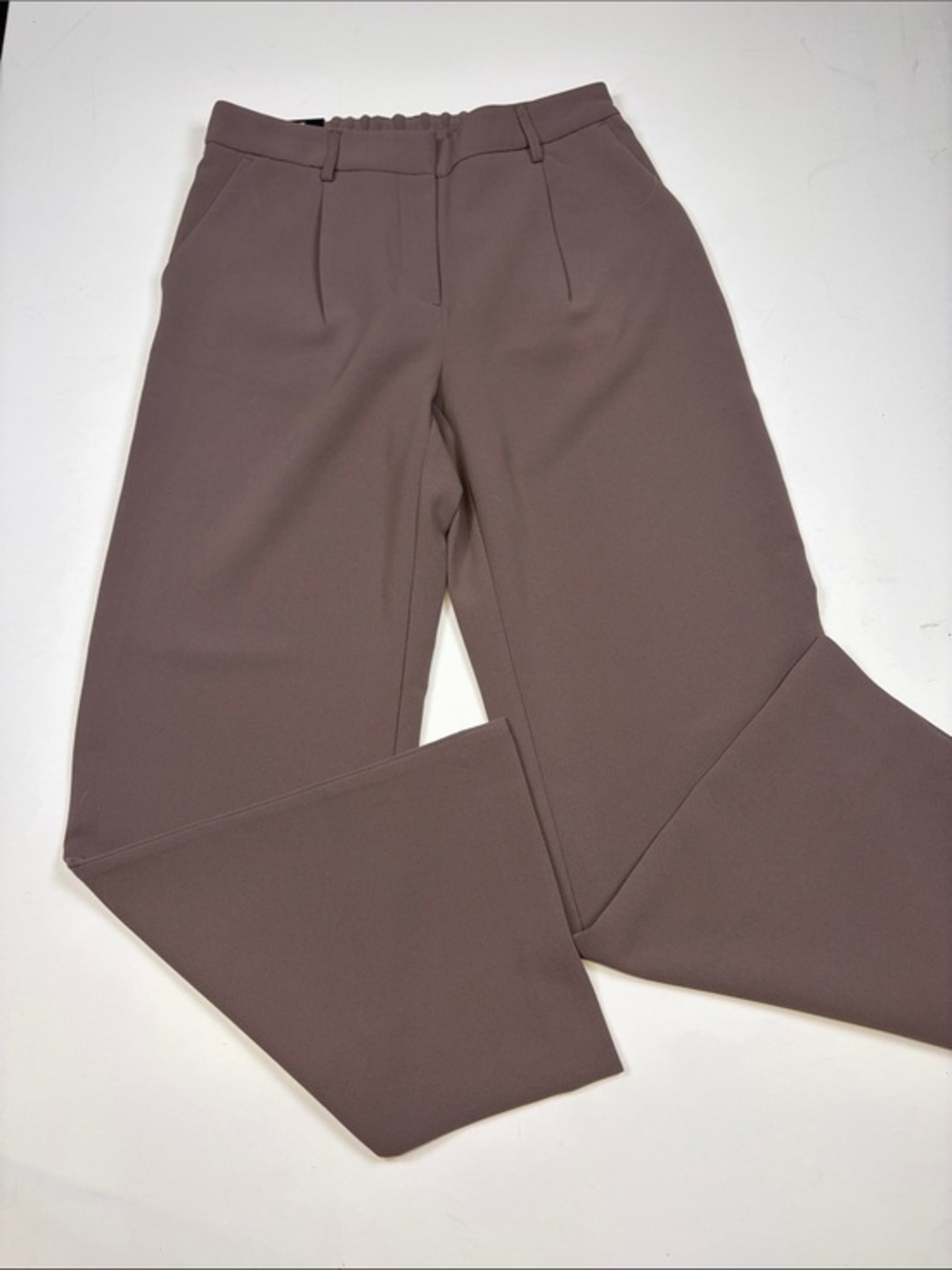 DKNY BROWN WIDE LEG PLEATED TROUSER PANT SIZE 4 NWT